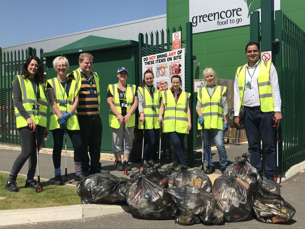 Litter Picking At Northampton Greencore
