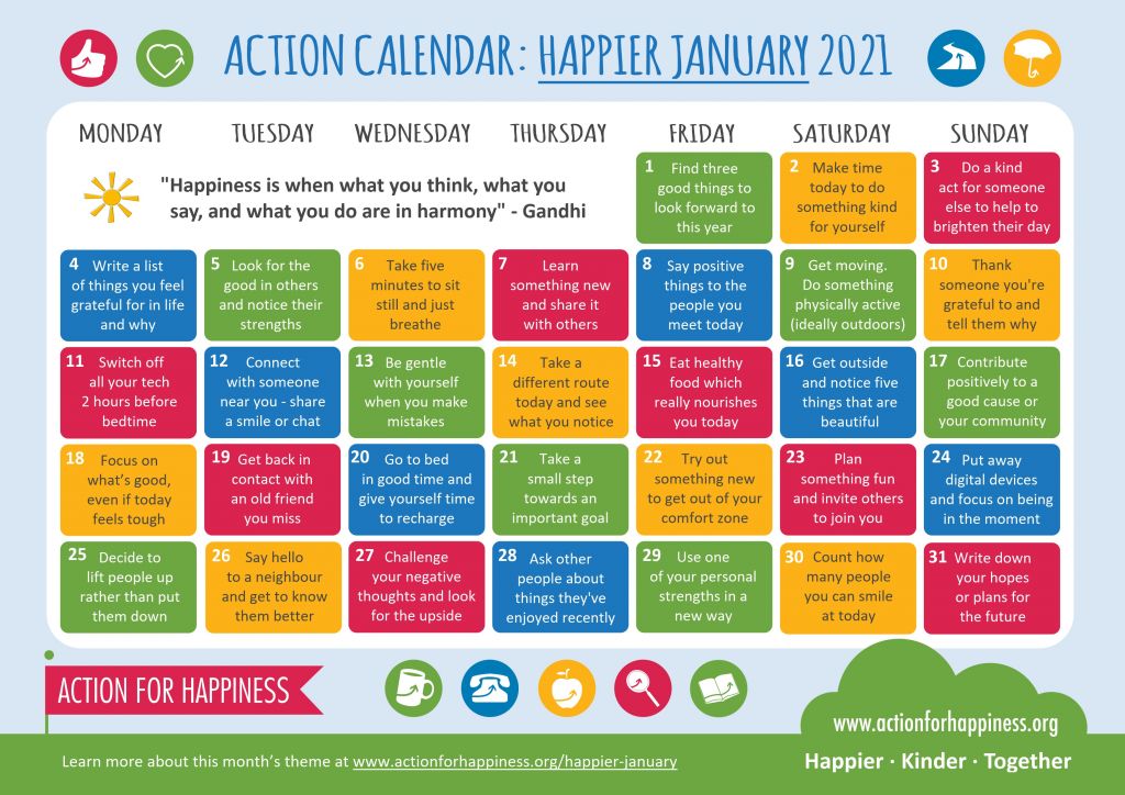 Action for Happiness Calendar Greencore
